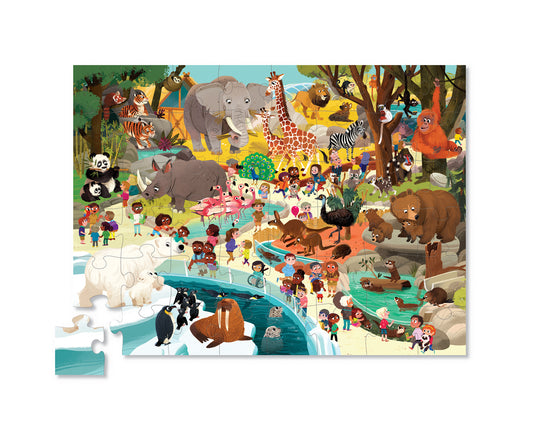 Crocodile Creek - Day at the Museum Puzzle 48 pc - Zoo