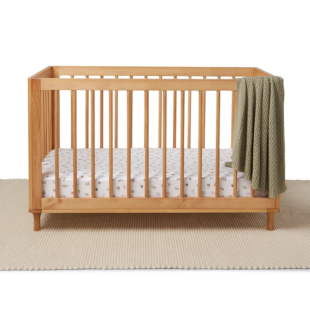 Garden Friends Organic Fitted Cot Sheet