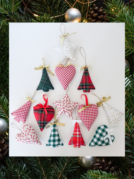 Handmade Fabric Christmas Tree Ornament