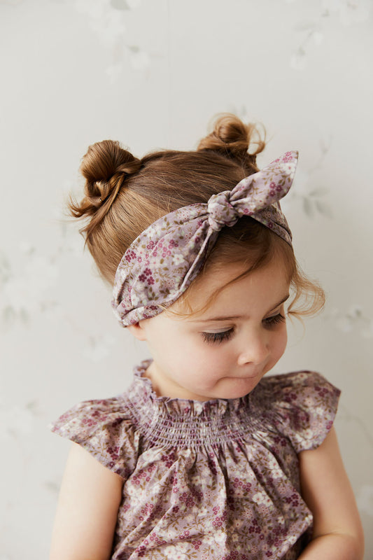 Jamie Kay - Organic Cotton Headband - Pansy Floral Fawn