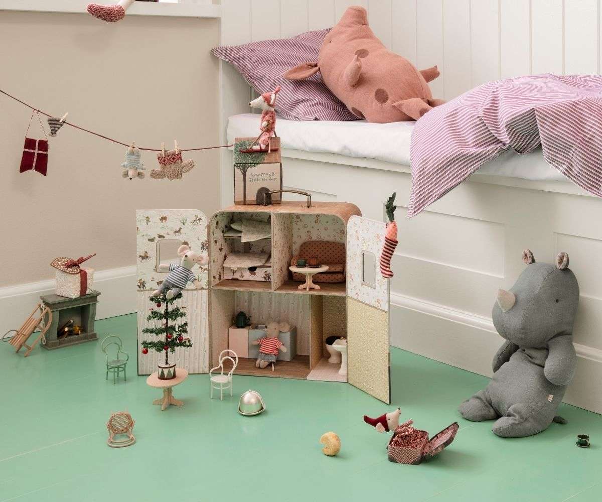 Maileg Christmas Mouse Baby in Suitcase