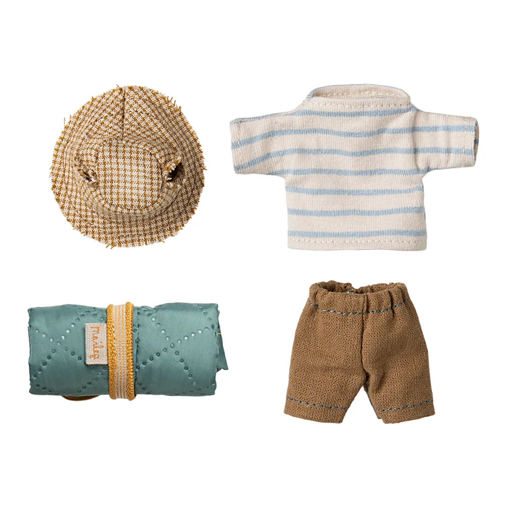 Maileg Hiker Mouse Big Brother Stripes clothing