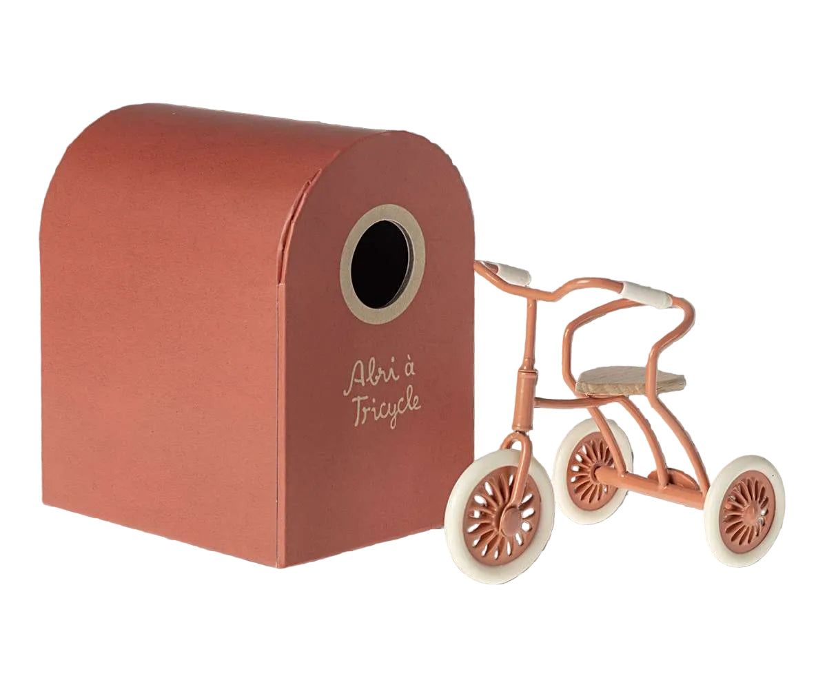Maileg Abri a Tricycle Mouse Coral 2024