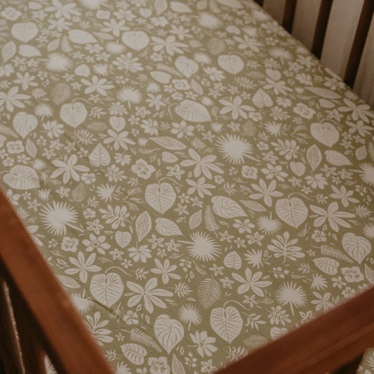 Fox & Fallow - Daisy Chain Organic Fitted Cot Sheet