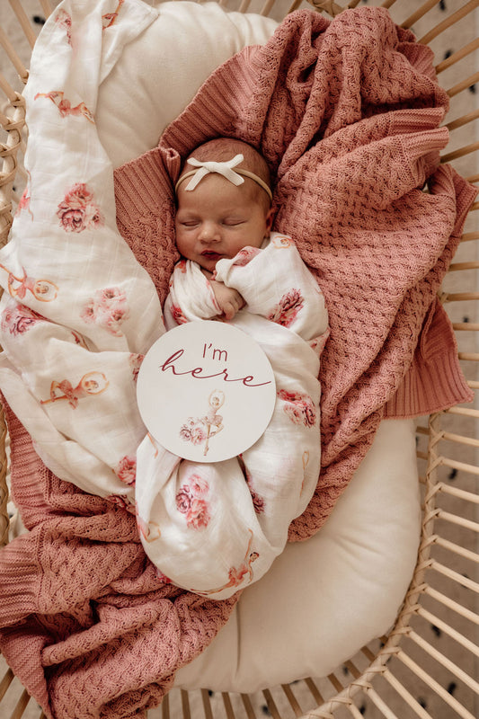Ballerina Muslin Wrap - Snuggle Hunny Kids