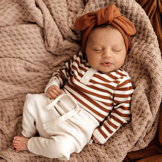 Snuggle Hunny Kids - Biscuit Ribbed Topknot