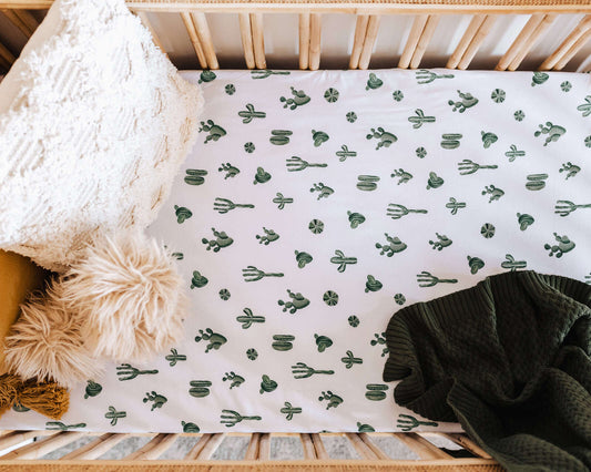 Cactus Fitted cot Sheet | Snuggle Hunny Kids