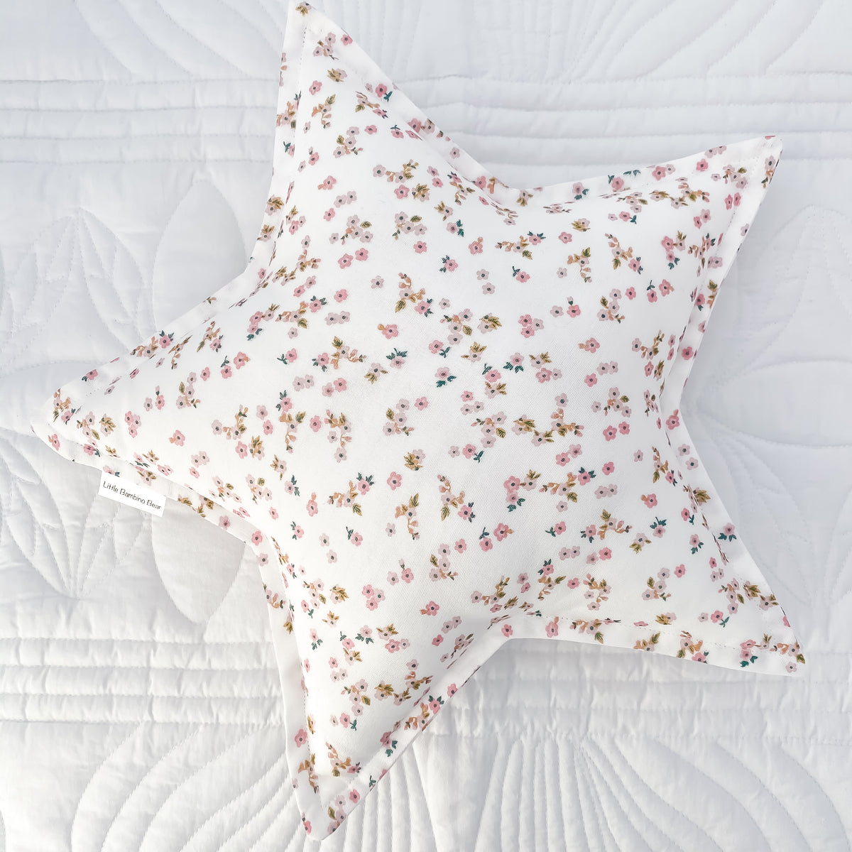 Daisy Floral Star Cushion - Little Bambino Bear