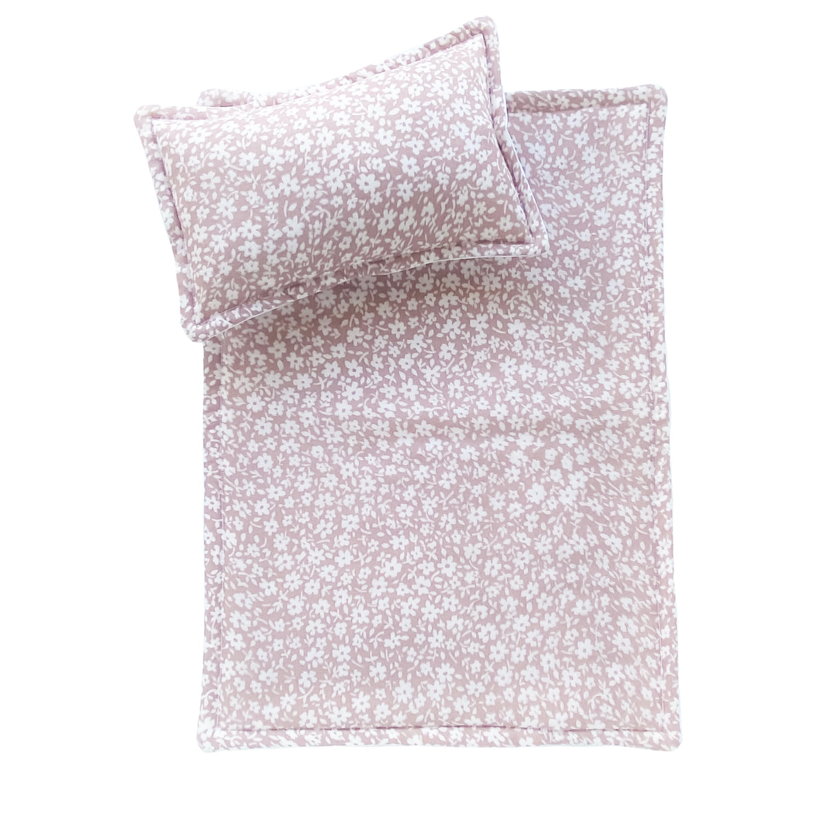 Copy of Little Bambino Bear - Doll Bedding Set - Dusty Pink Floral