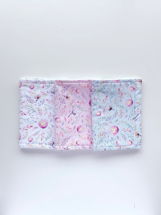 Blue Floral Burp Cloth