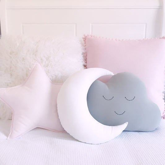 White Moon Cushion - Little Bambino Bear