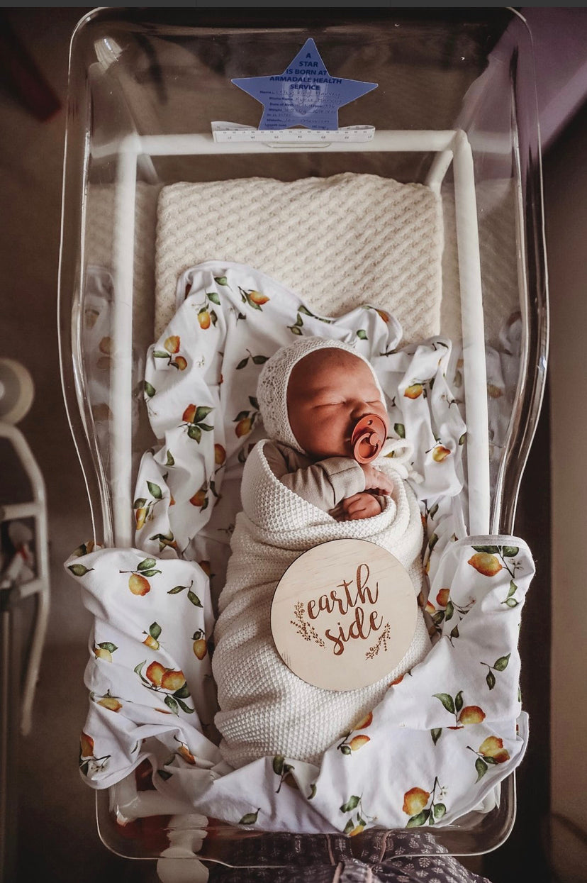 Lemon Jersey Wrap Set | Little Bambino Bear