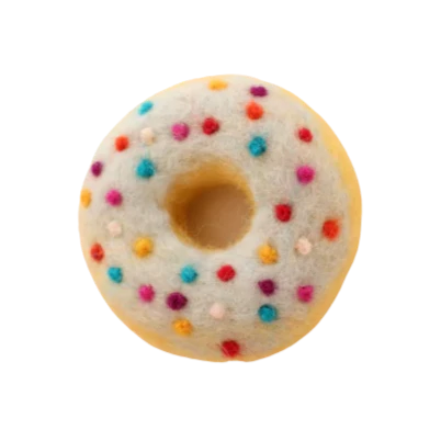 Juni Moon Pastel Blue Rainbow Sprinkles Donut