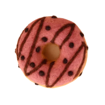 Juni Moon Pink Choc Stripe Donut