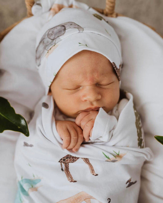 Safari Jersey Wrap set | Little Bambino Bear