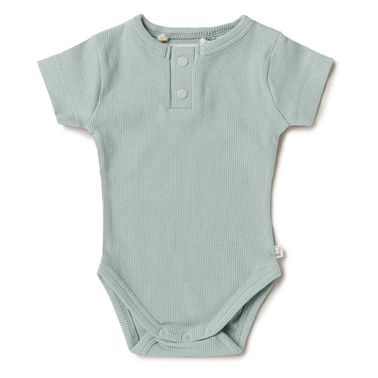 Snuggle Hunny Kids - Sage Short Sleeve Organic Bodysuit