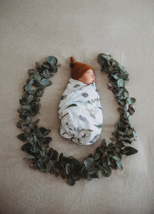 Organic Muslin Wrap - Alpha - Little Bambino Bear