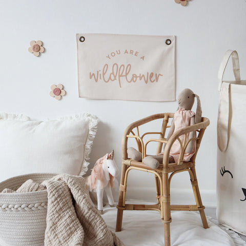 Leonie and the Leopard - You are a Wildflower Wall Banner