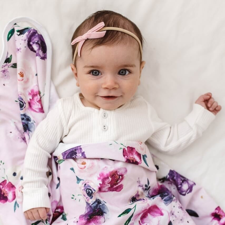 Velvet Bow - Rose Pink - Little Bambino Bear