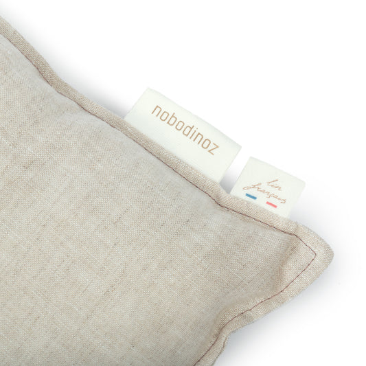 Nobodinoz Lin Français Rectangular Cushion - Greige