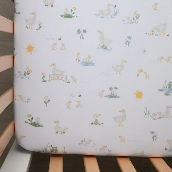 2 Pack Organic Cot Fitted Sheet - Goosey Goosey
