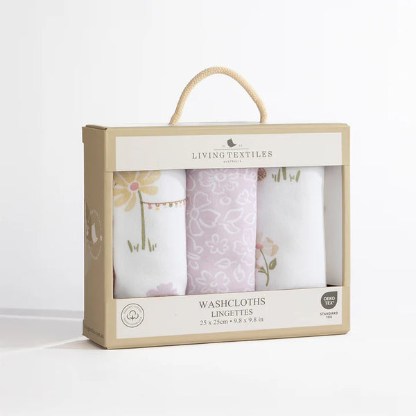 3 Pack Organic Wash Cloths - Whimsical Wonderland