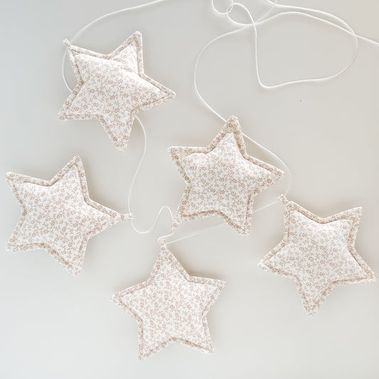 Star Garland - Beige Floral | Little Bambino Bear