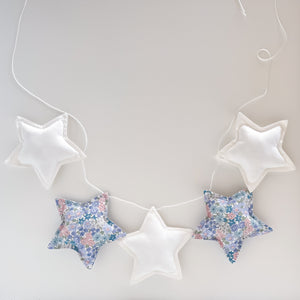 Star Garland - Blue Floral and White | Little Bambino Bear