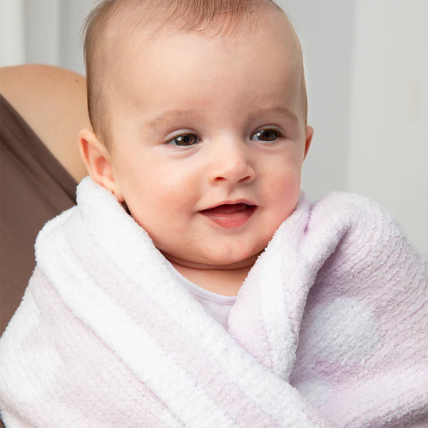 Chenille Blanket - Purple Flowers