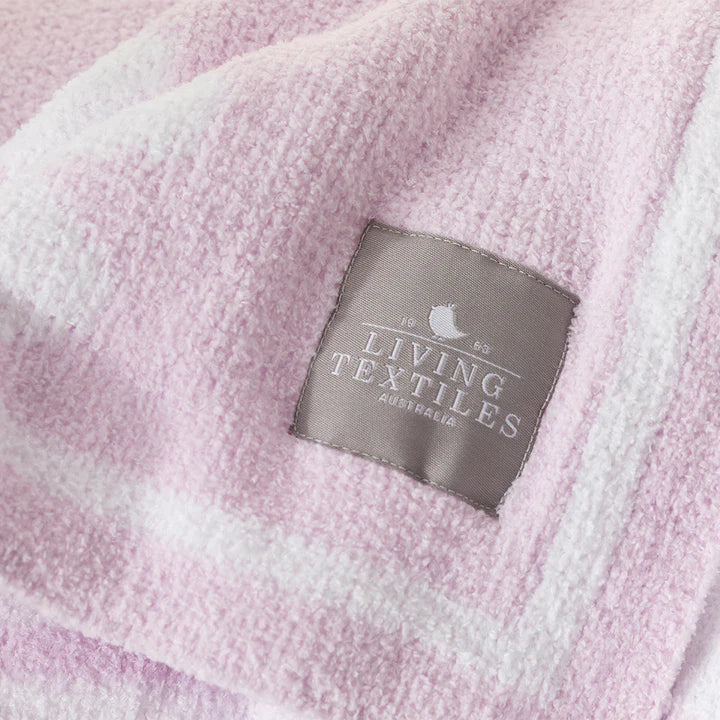 Chenille Blanket - Purple Flowers