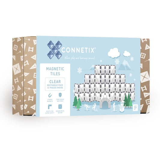 Connetix - Clear Rectangle Pack 12 pc
