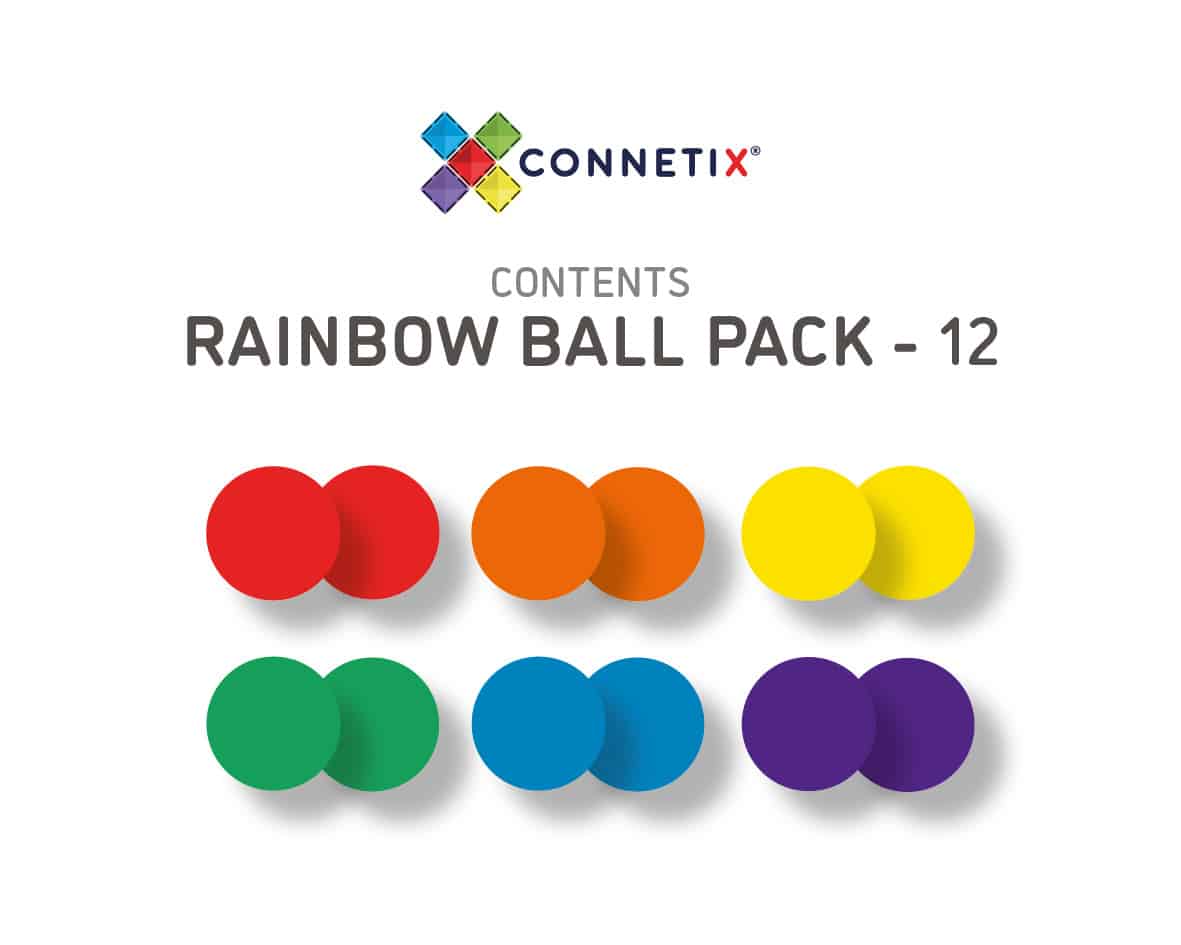 Connetix - 2 Pc Rainbow Replacement Ball Pack 