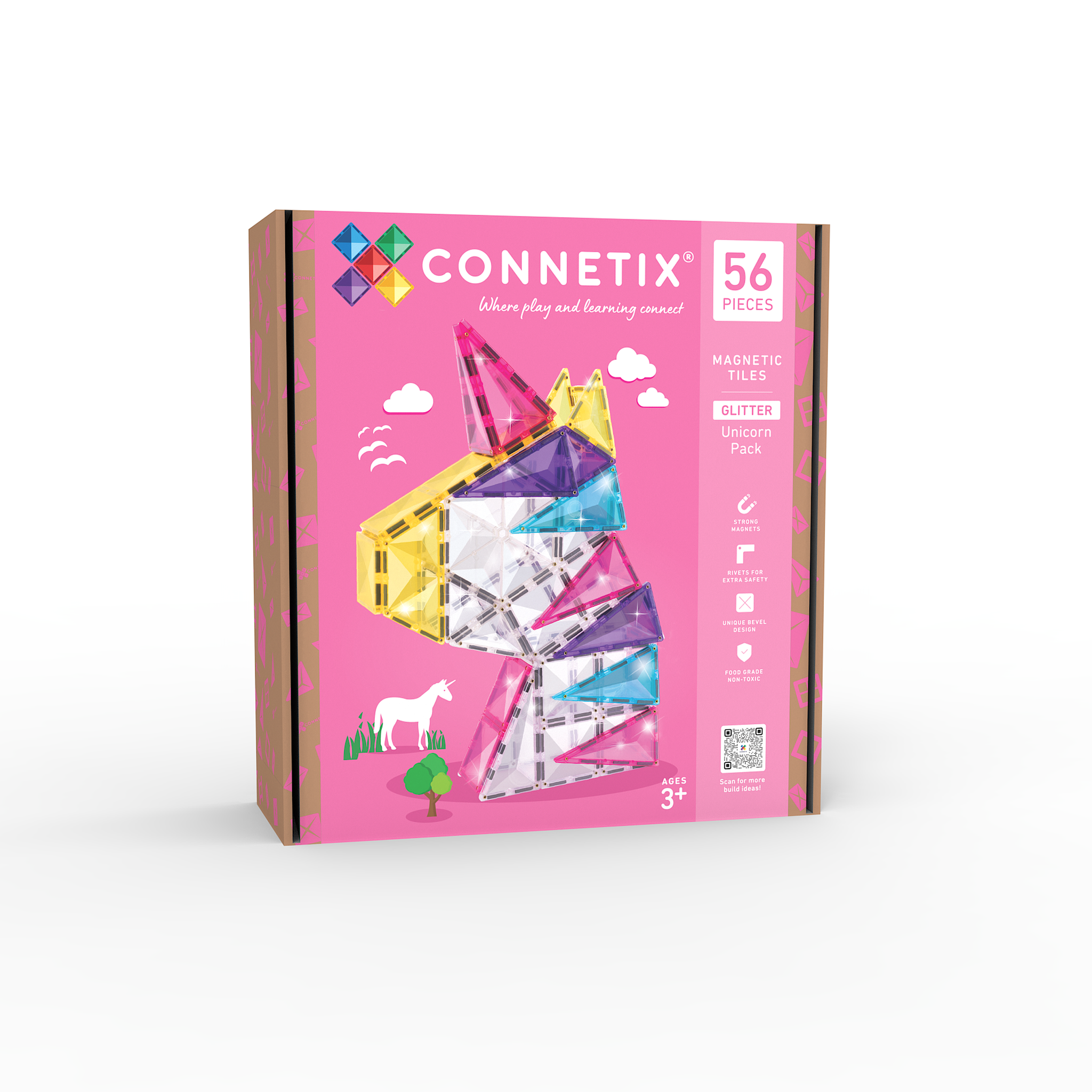 Connetix Glitter Unicorn Pack 56 pc | Little Bambino Bear, Perth