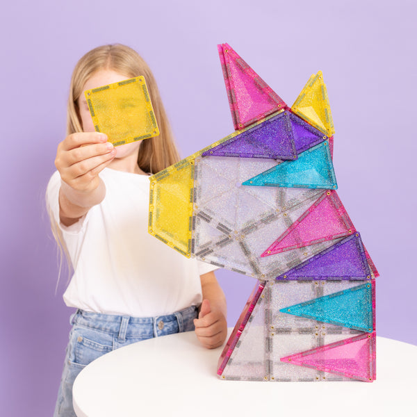 Connetix Glitter Unicorn Pack 56 pc | Little Bambino Bear, Perth