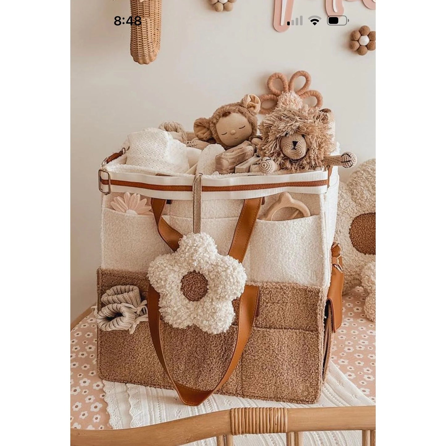 Daisy Pacifier Holder - Mushroom - Millie and Rose