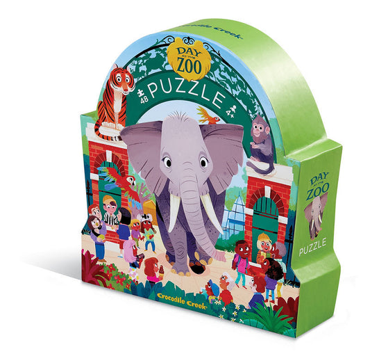 Crocodile Creek - Day at the Museum Puzzle 48 pc - Zoo