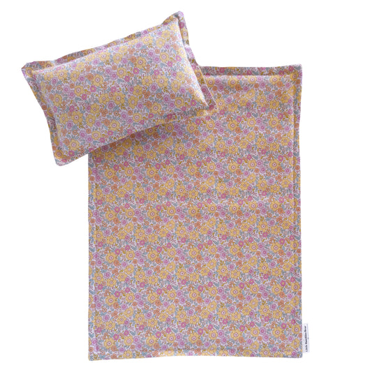 Little Bambino Bear - Doll Bedding Set - Yellow Floral