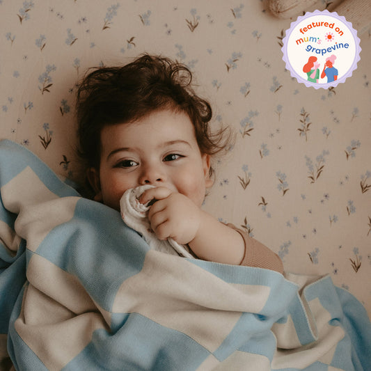 Fox & Fallow - Forget-Me-Not Organic Fitted Cot Sheet