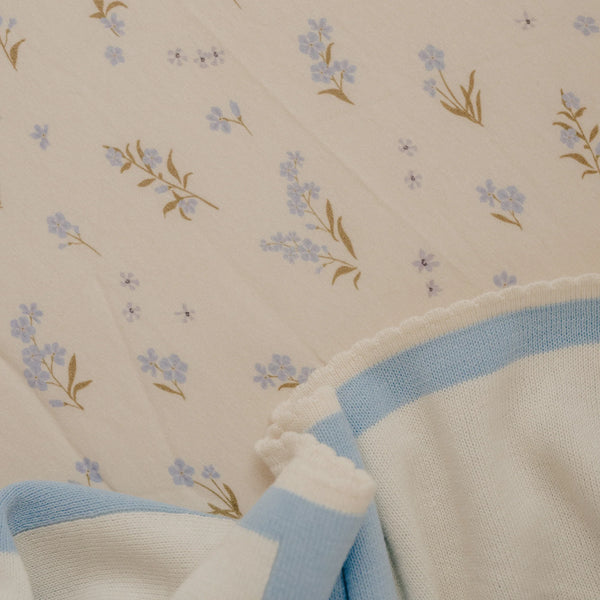 Fox & Fallow - Forget-Me-Not Organic Fitted Cot Sheet