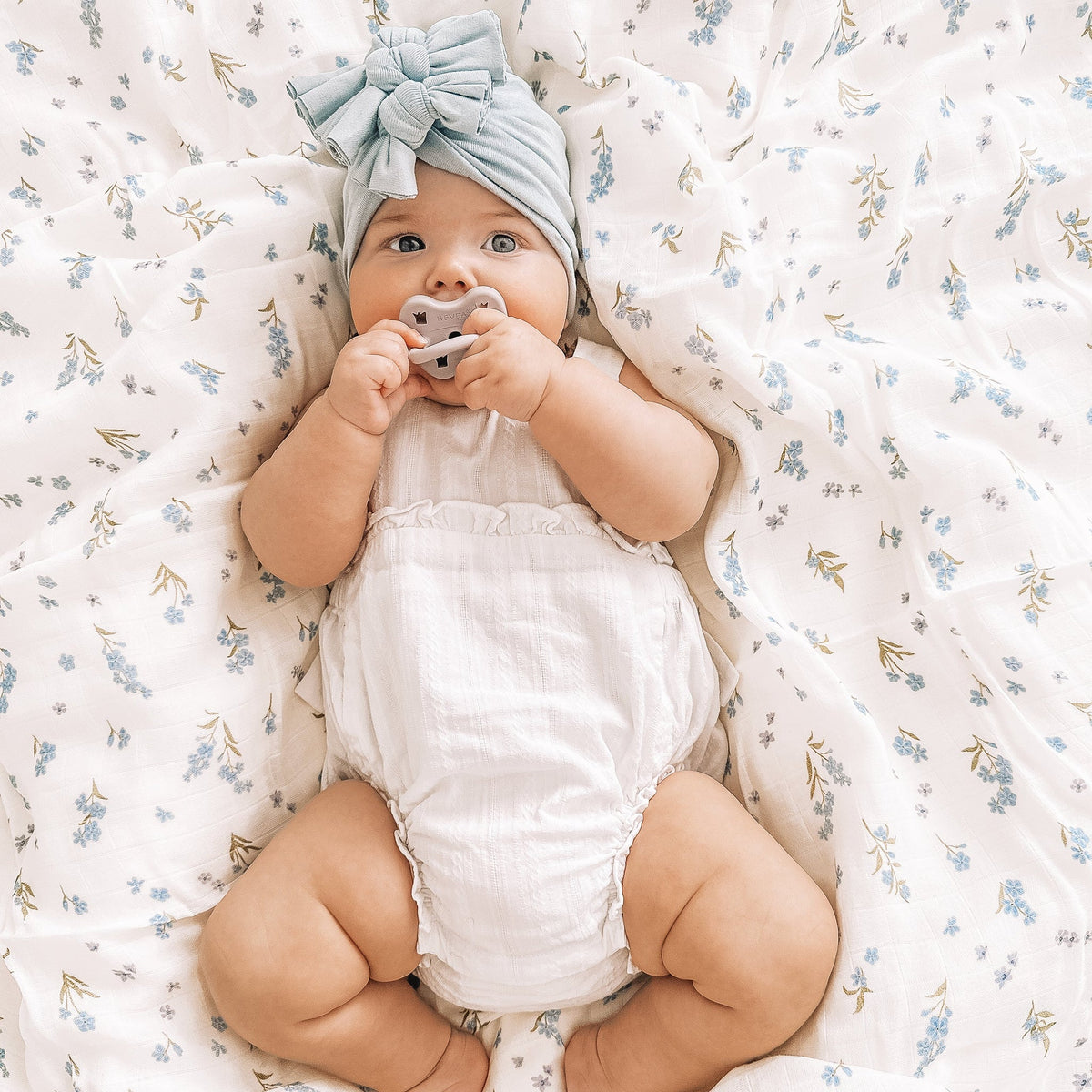 Fox & Fallow - Forget-Me-Not Organic Muslin Wrap Swaddle