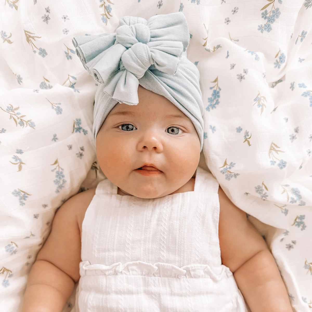 Fox & Fallow - Forget-Me-Not Organic Muslin Wrap Swaddle