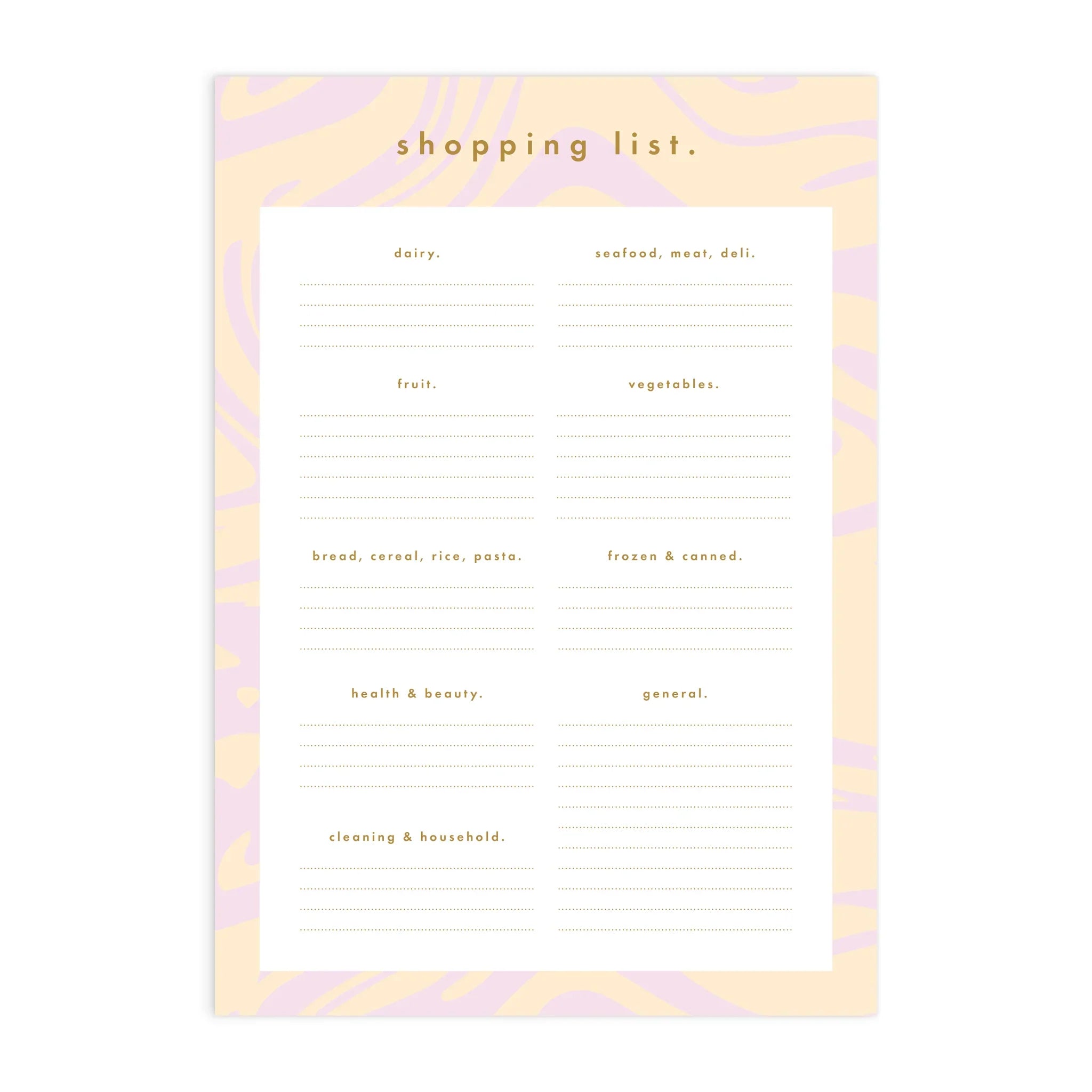 Fox & Fallow - Acid Wash A5 Shopping List Notepad