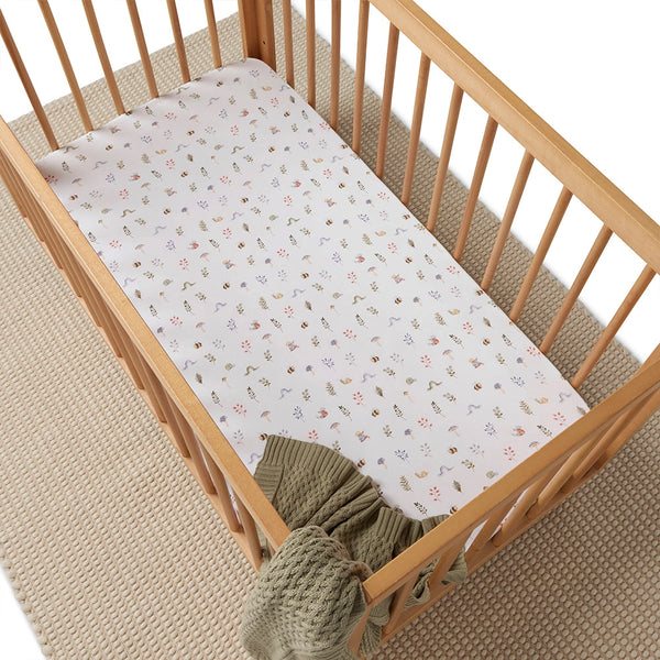 Garden Friends Organic Fitted Cot Sheet