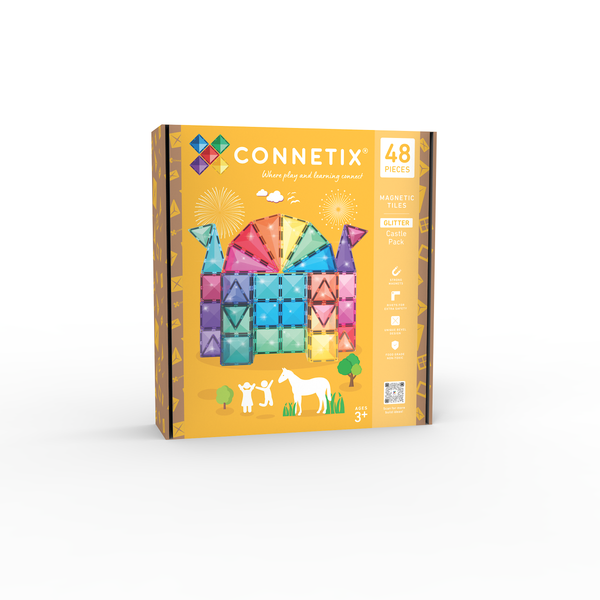 Connetix - Glitter Castle Pack 48pc Perth WA