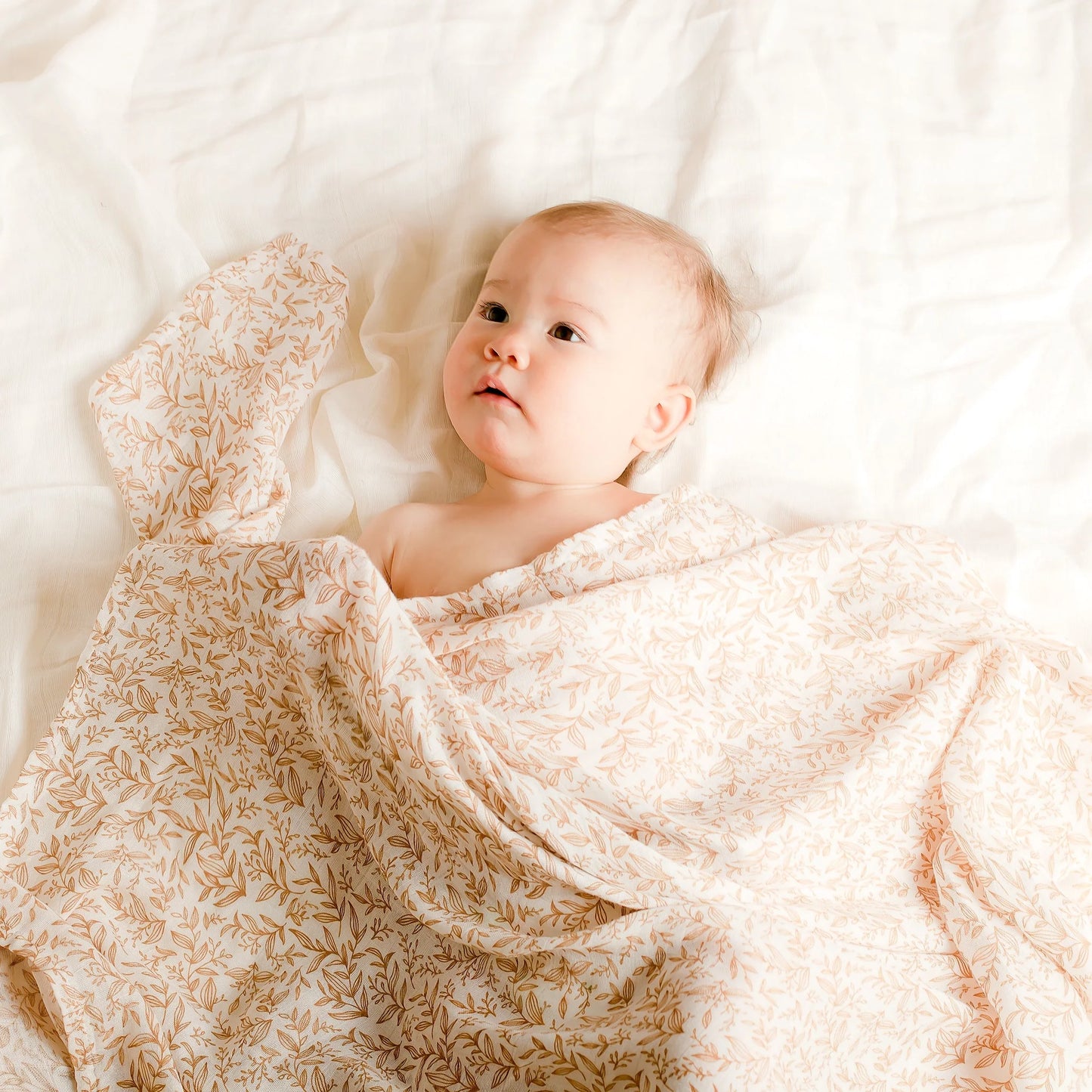 Golden Vines Organic Muslin Wrap Swaddle