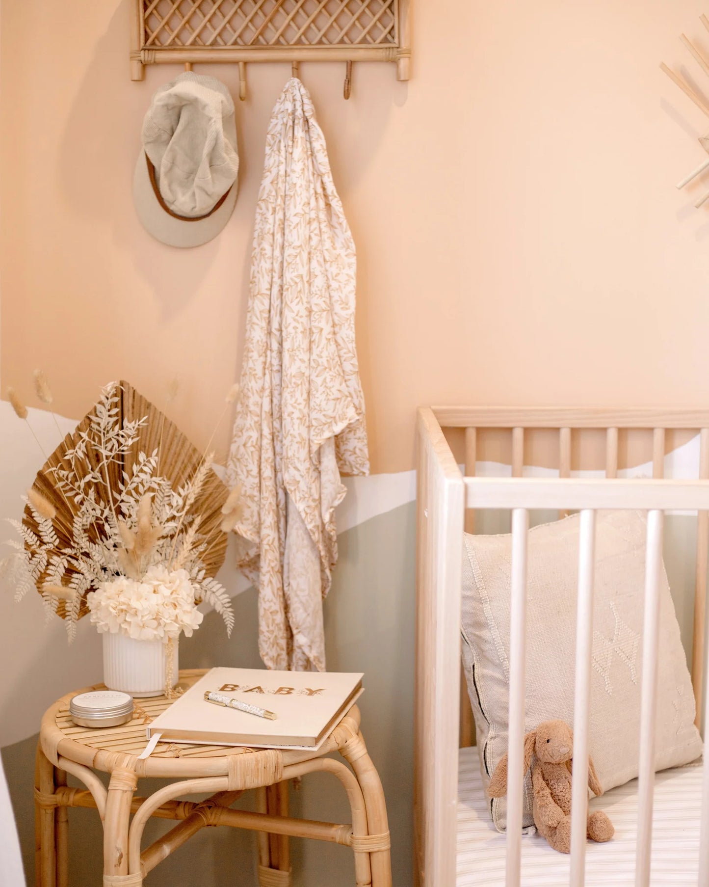 Golden Vines Organic Muslin Wrap Swaddle