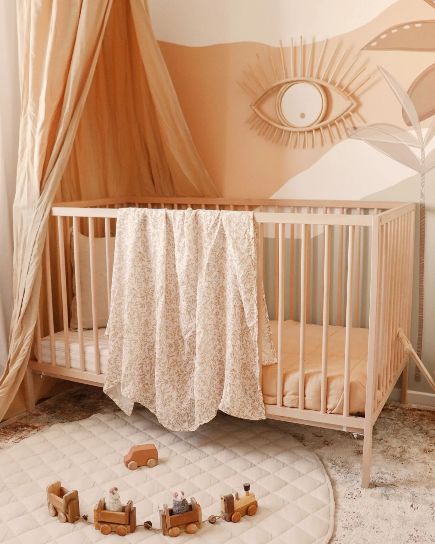 Golden Vines Organic Muslin Wrap Swaddle