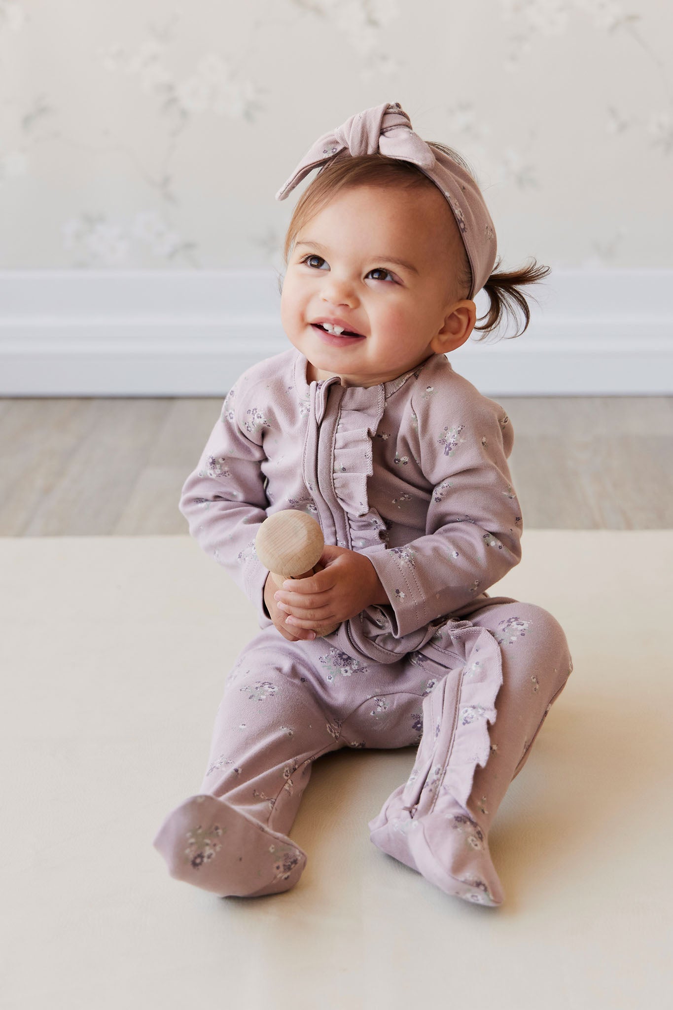 Jamie Kay - Organic Cotton Melanie Onepiece - Lauren Floral Fawn