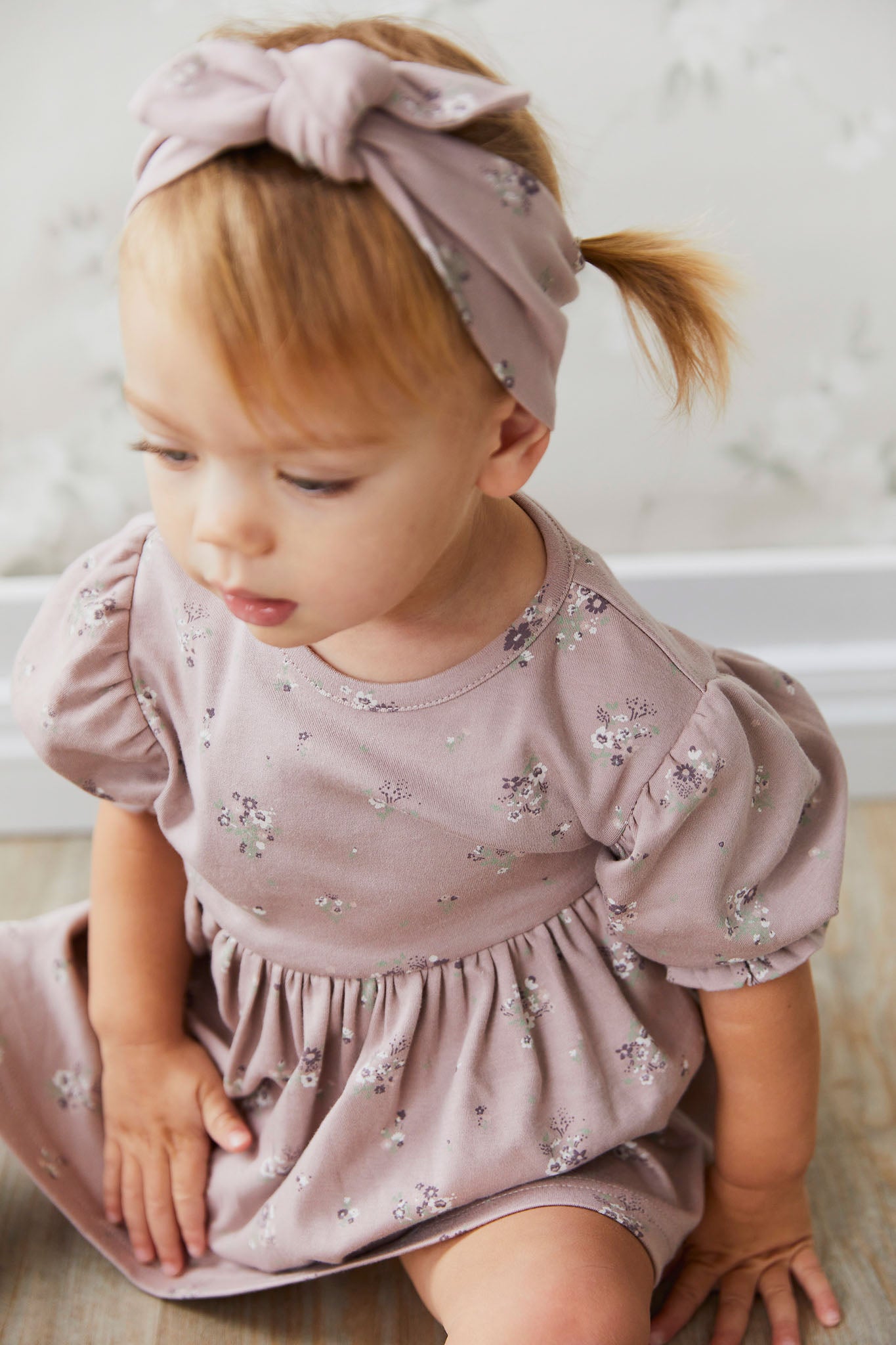 Jamie Kay - Organic Cotton Headband - Lauren Floral Fawn