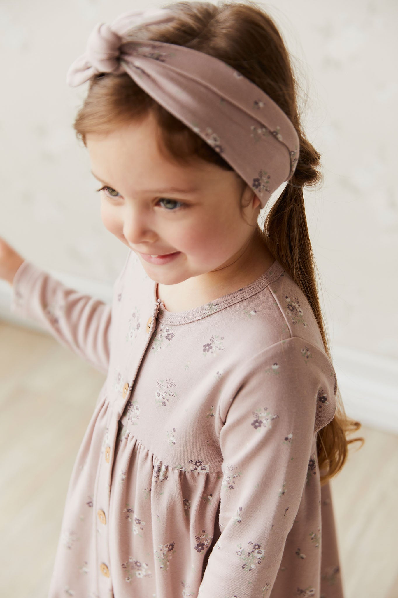 Jamie Kay - Organic Cotton Poppy Dress - Lauren Floral Fawn